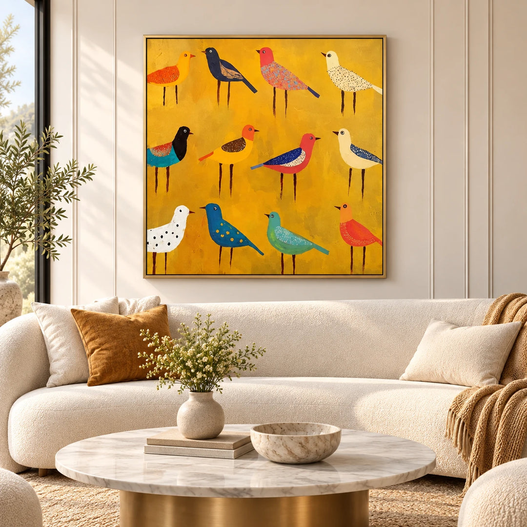MT2634 original painting in gold frame with coordinated interior
