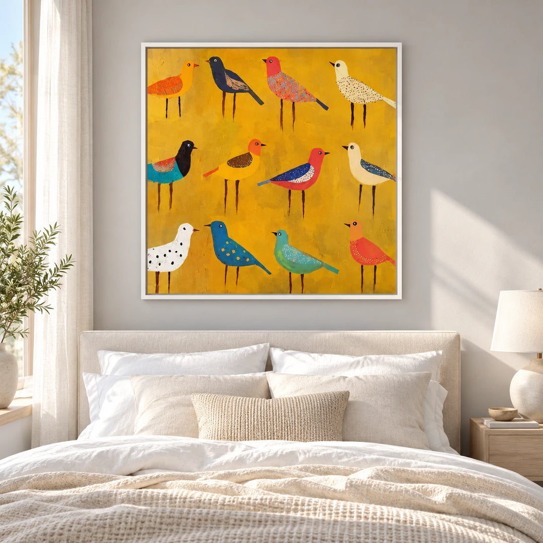 MT2634 original painting in white frame with coordinated interior