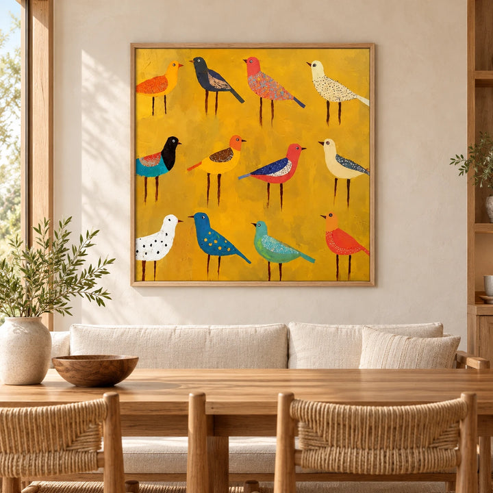 MT2634 original painting in wood frame with coordinated interior