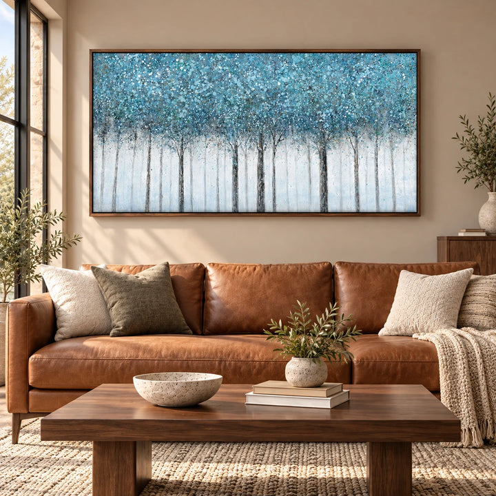 MT2637 original painting in dark wood frame with coordinated interior
