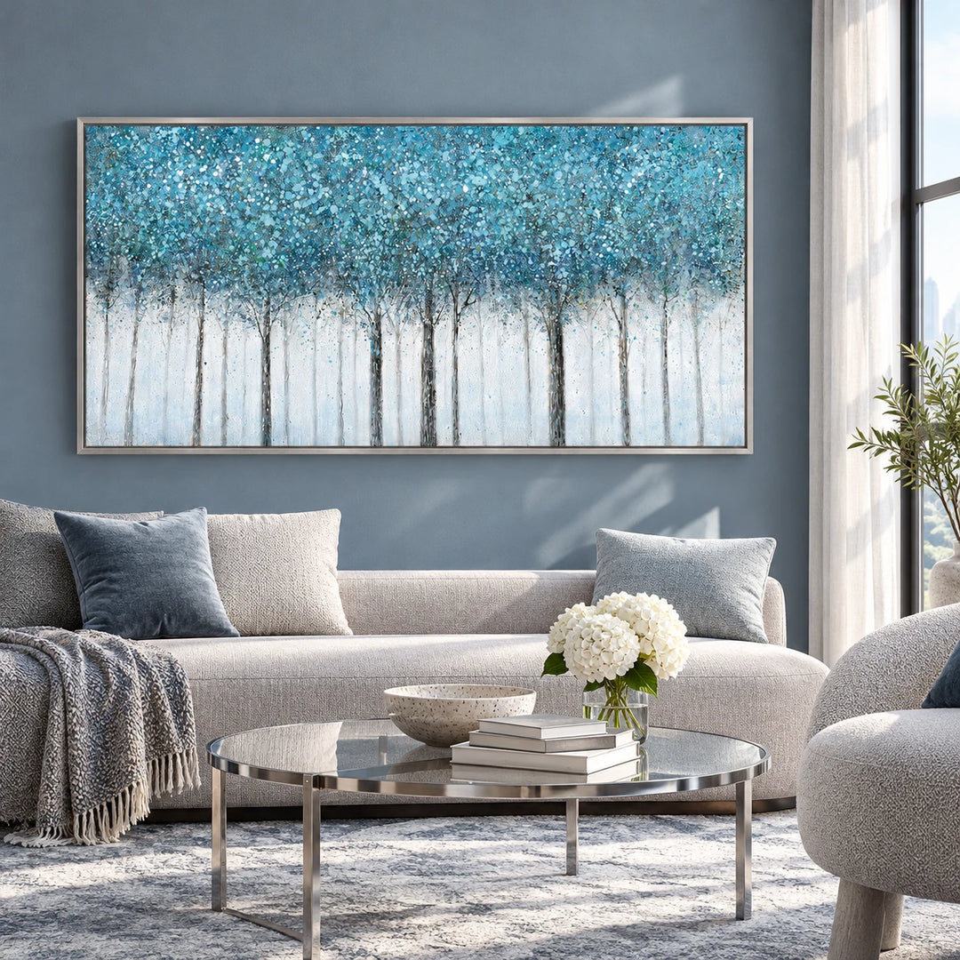 MT2637 original painting in silver frame with coordinated interior