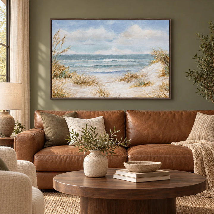 MT2639 dark-wood frame in a styled home interior, approved medium scene