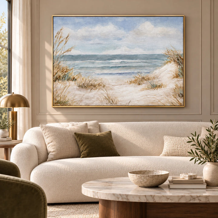 MT2639 gold frame in a styled home interior, approved medium scene