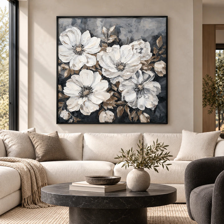 MT2640 original painting in black frame with coordinated interior