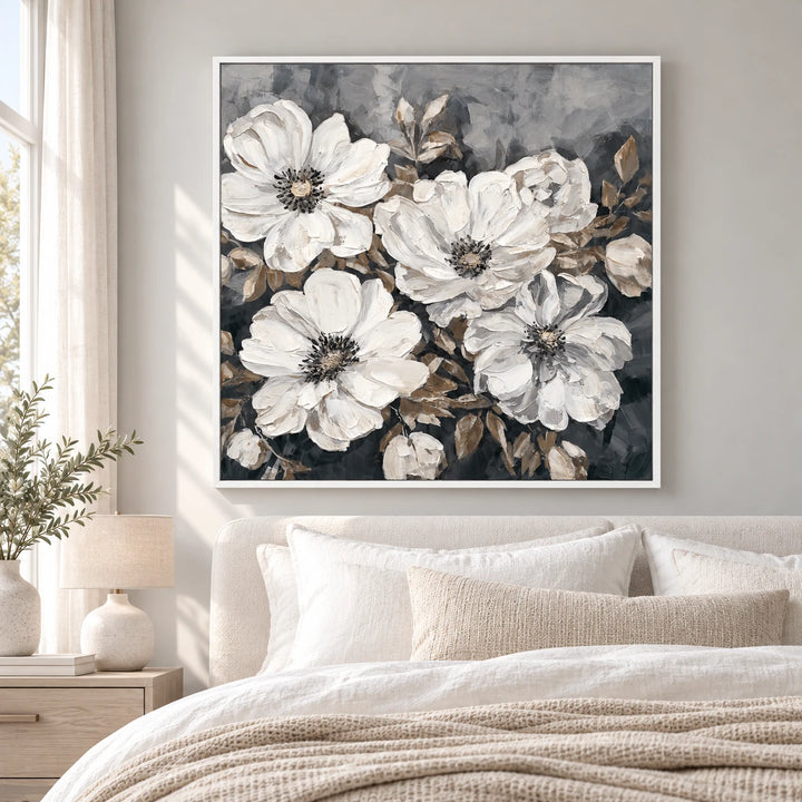 MT2640 original painting in white frame with coordinated interior