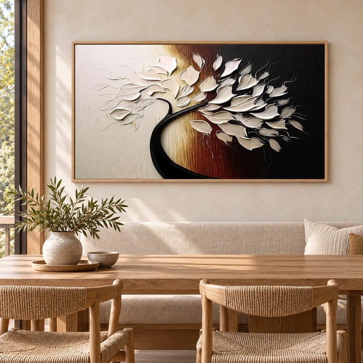 MT2642 original painting in wood frame with coordinated interior