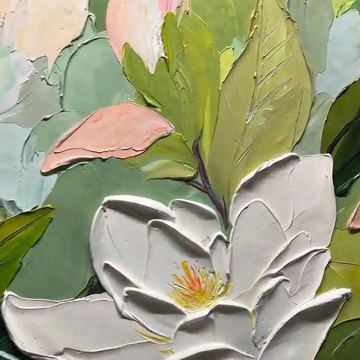 Magnolia Blossoms Canvas Wall Art RM