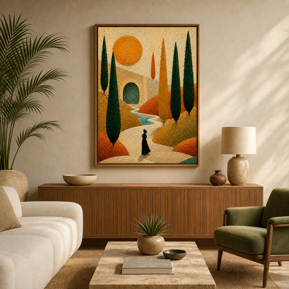 Mid-Century Desert Hand-Painted | HM#0716
