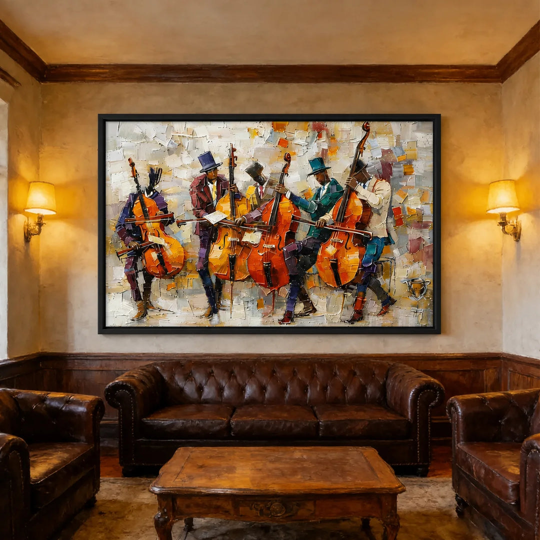 Peinture de jazz "Cordes de minuit" AA