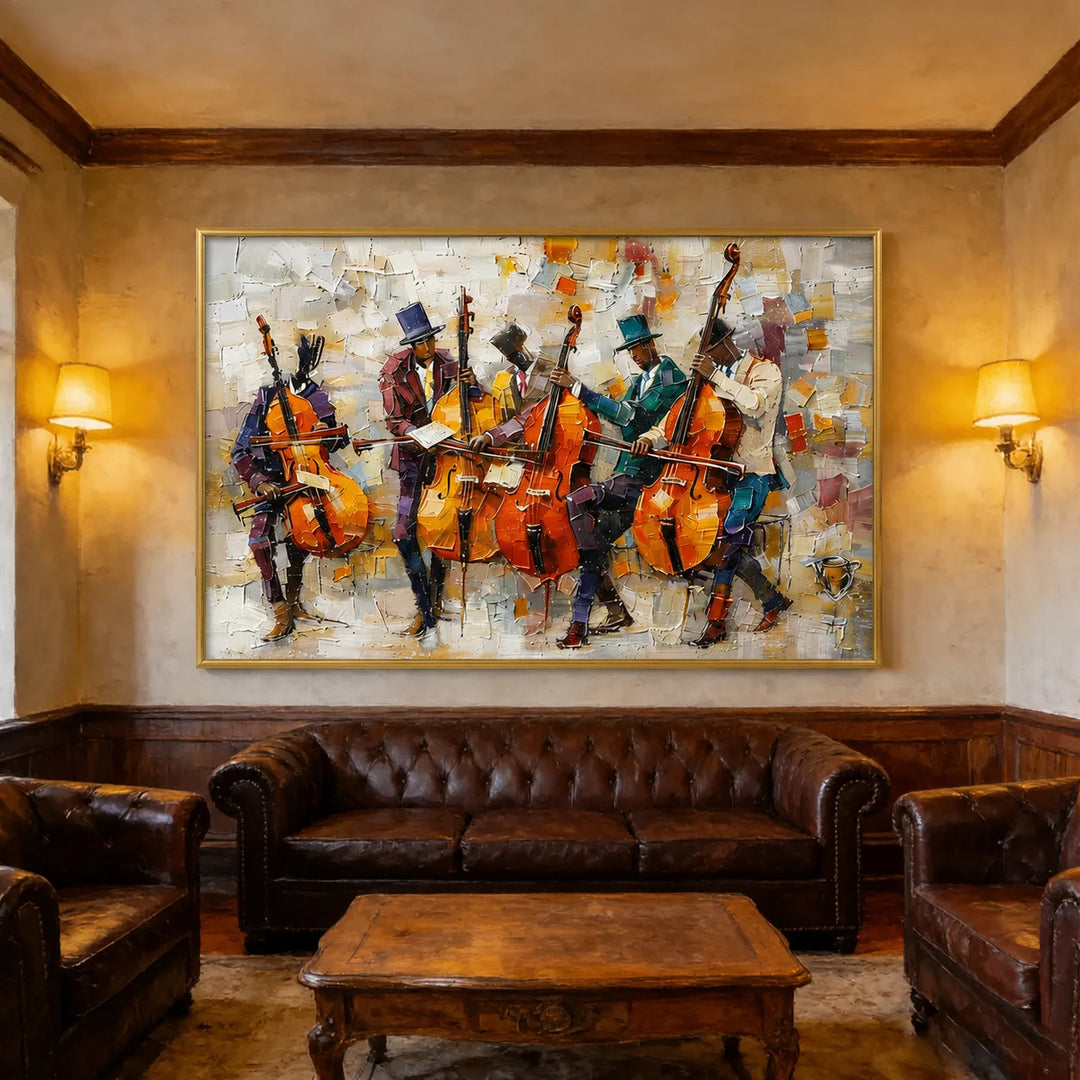 Peinture de jazz "Cordes de minuit" AA