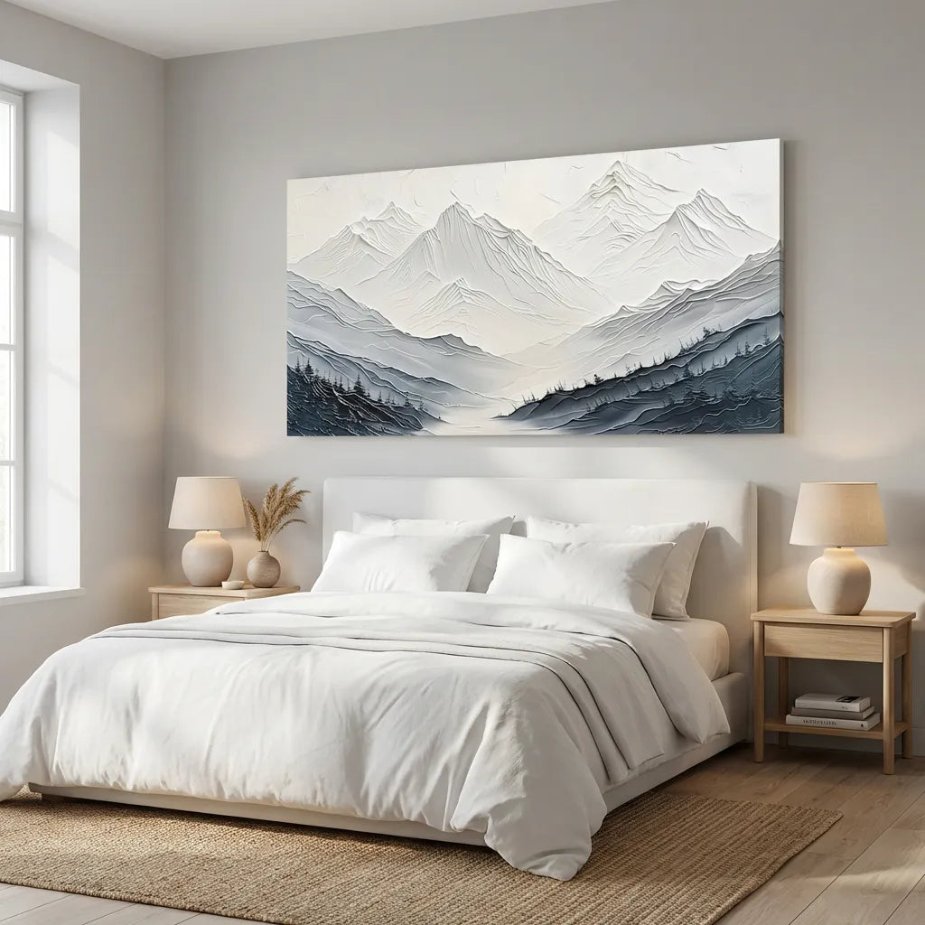 Minimalist Mountain Relief Painting TA