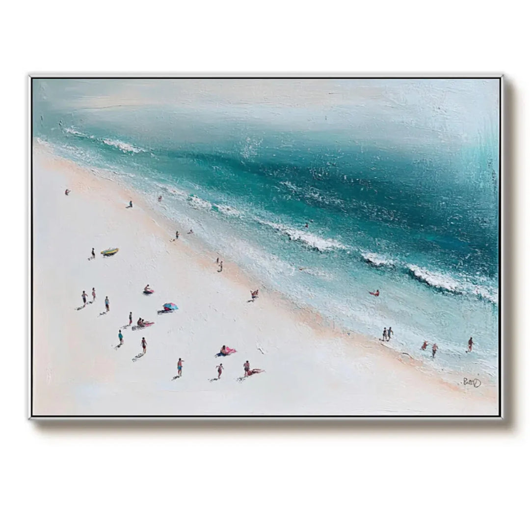 Minimalist Ocean Beach Painting  TA