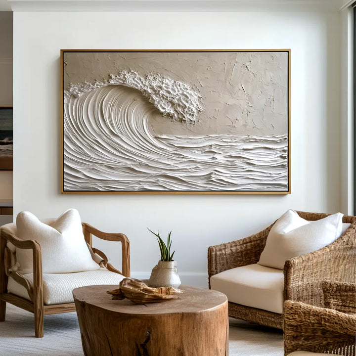 Minimalist Wave Abstract Painting MT