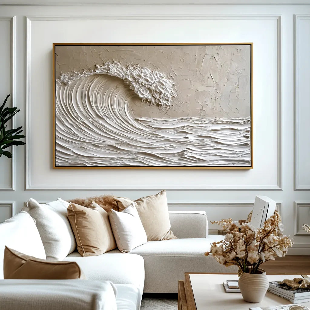 Minimalist Wave Abstract Painting MT