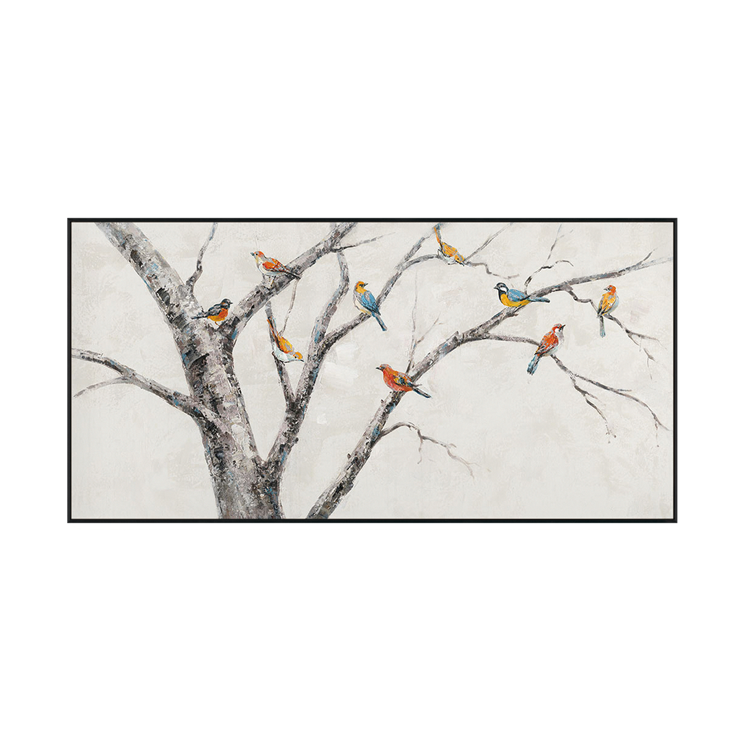 Minimalist Birds on Branches Painting MT