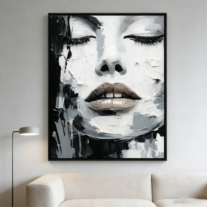 Monochrome Abstract Face Painting PP