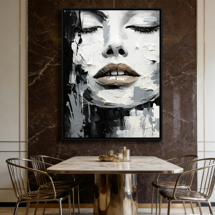 Monochrome Abstract Face Painting PP