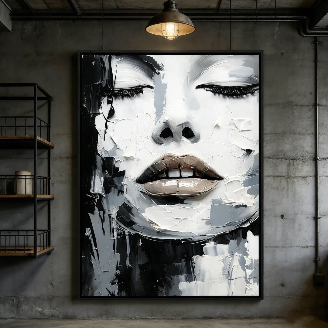 Monochrome Abstract Face Painting PP