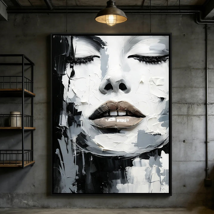 Monochrome Abstract Face Painting PP