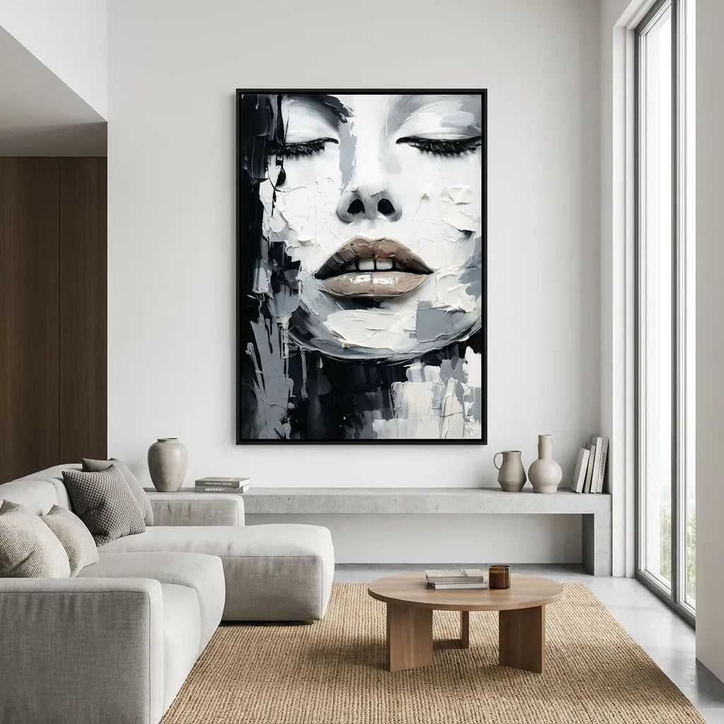 Monochrome Abstract Face Painting PP