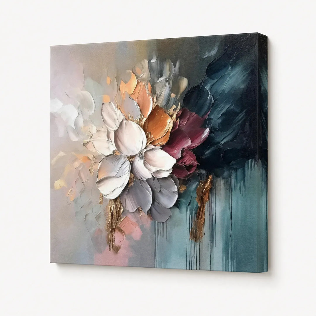 Moody Bloom Textured Abstract Floral Art TA