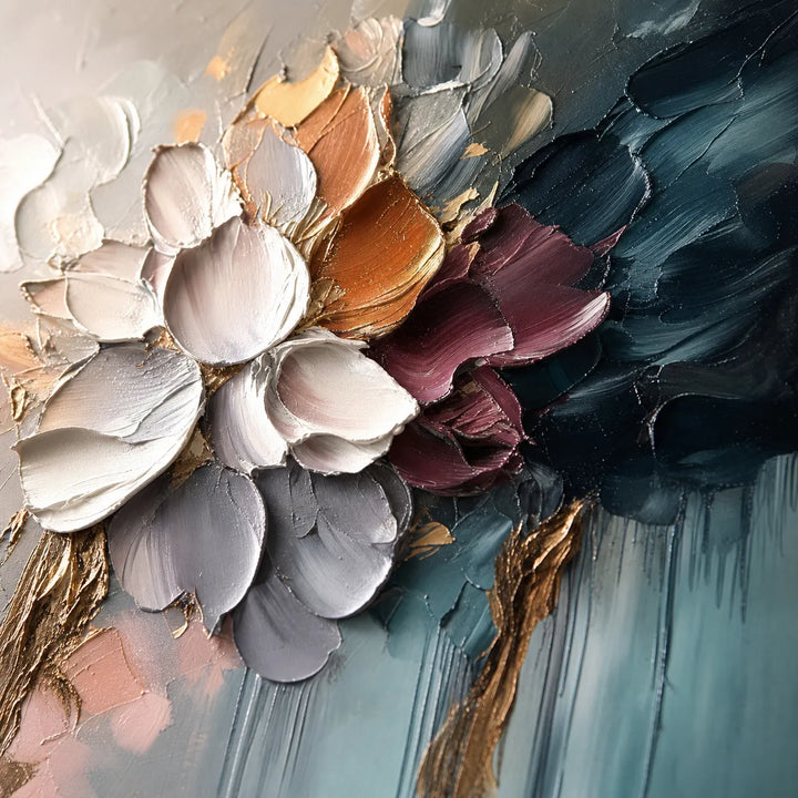 Moody Bloom Textured Abstract Floral Art TA