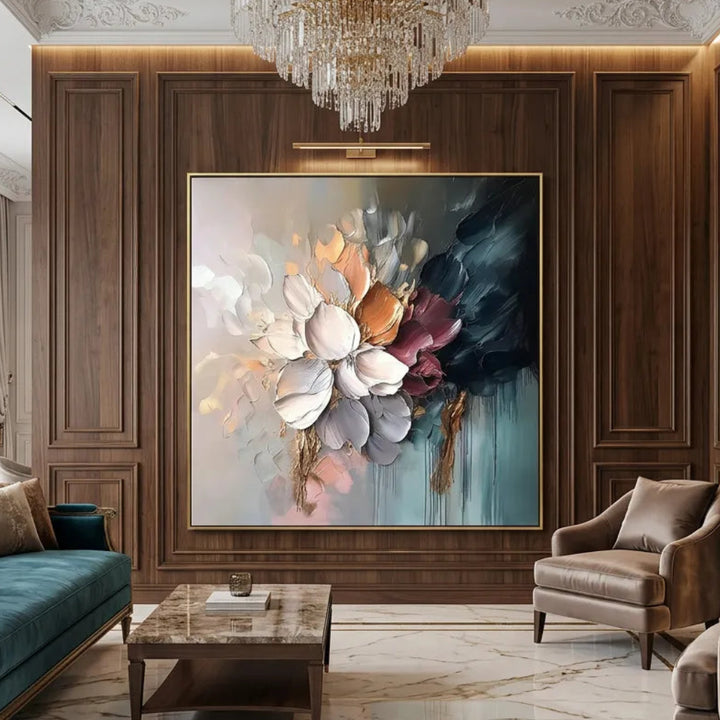 Moody Bloom Textured Abstract Floral Art TA