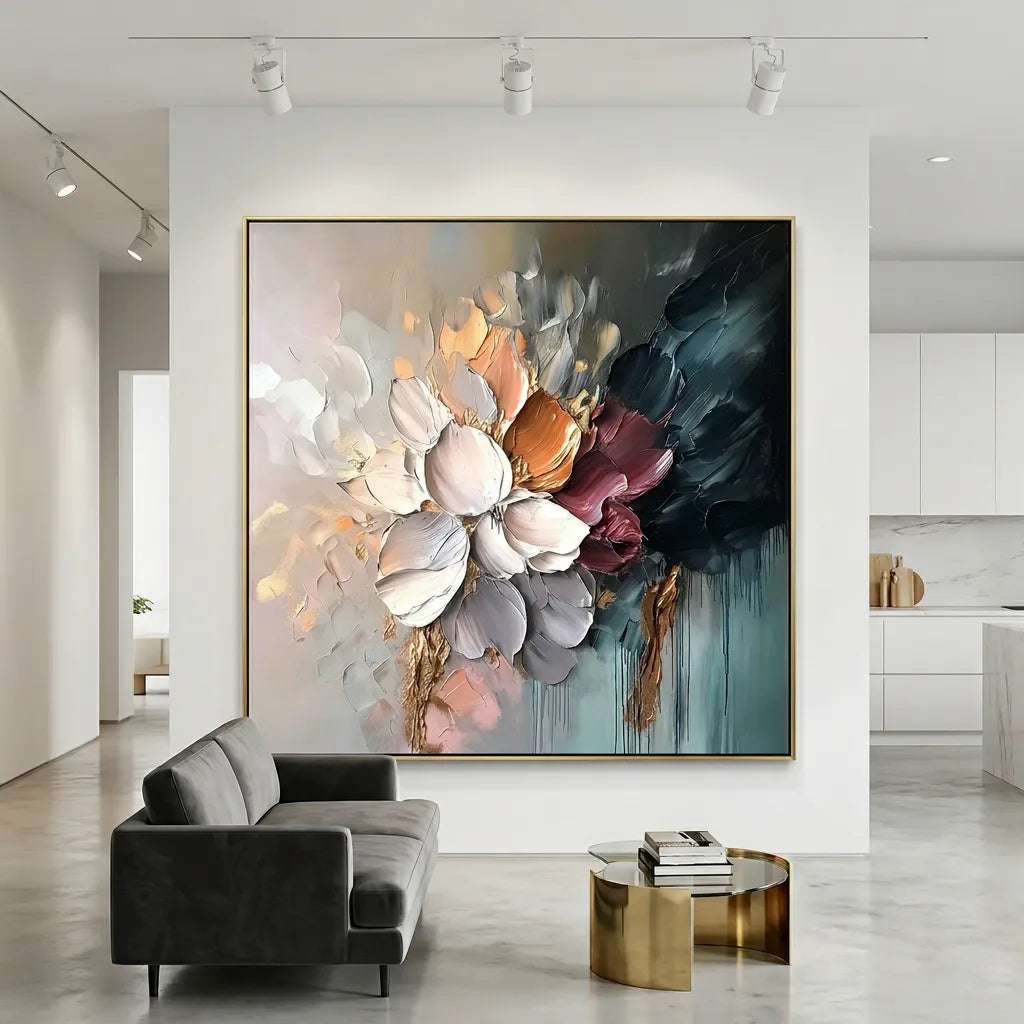 Moody Bloom Textured Abstract Floral Art TA