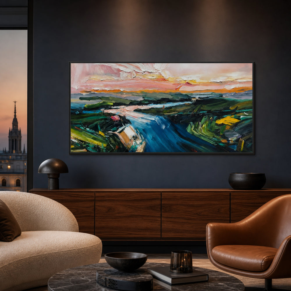Moody Coastal Landscape Hand-Painted | HM#0710