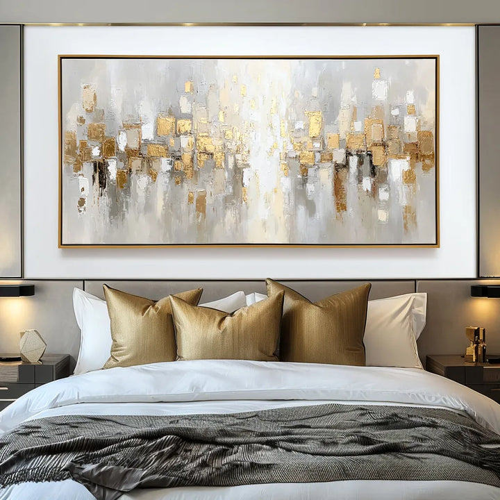 Neutral Abstract Cityscape Painting MT