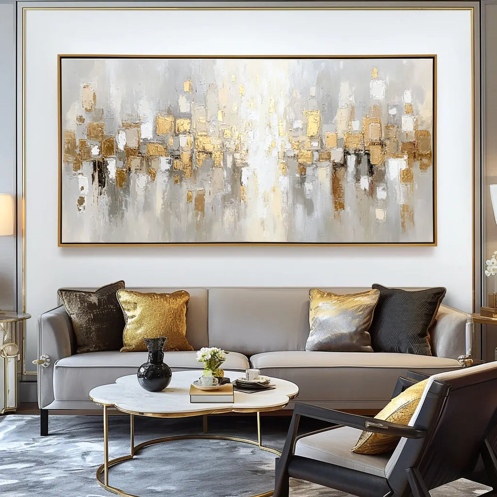 Neutral Abstract Cityscape Painting MT