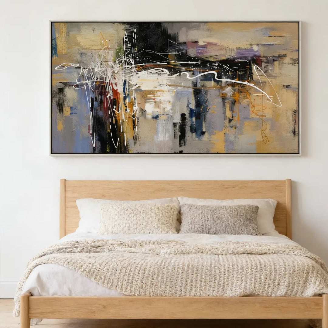 Neutral Abstract Cityscape Painting TA