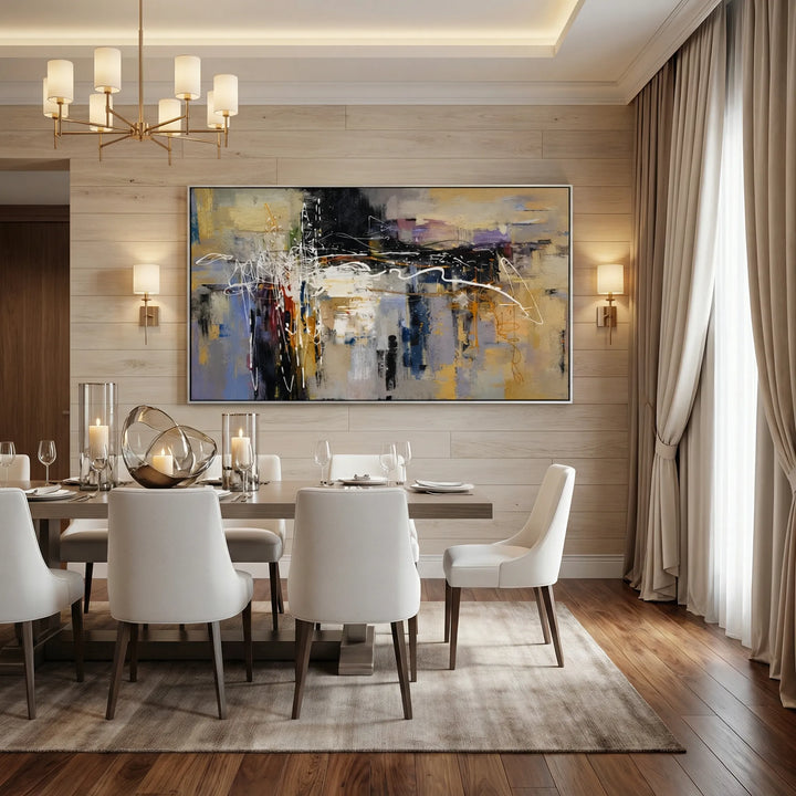 Neutral Abstract Cityscape Painting TA
