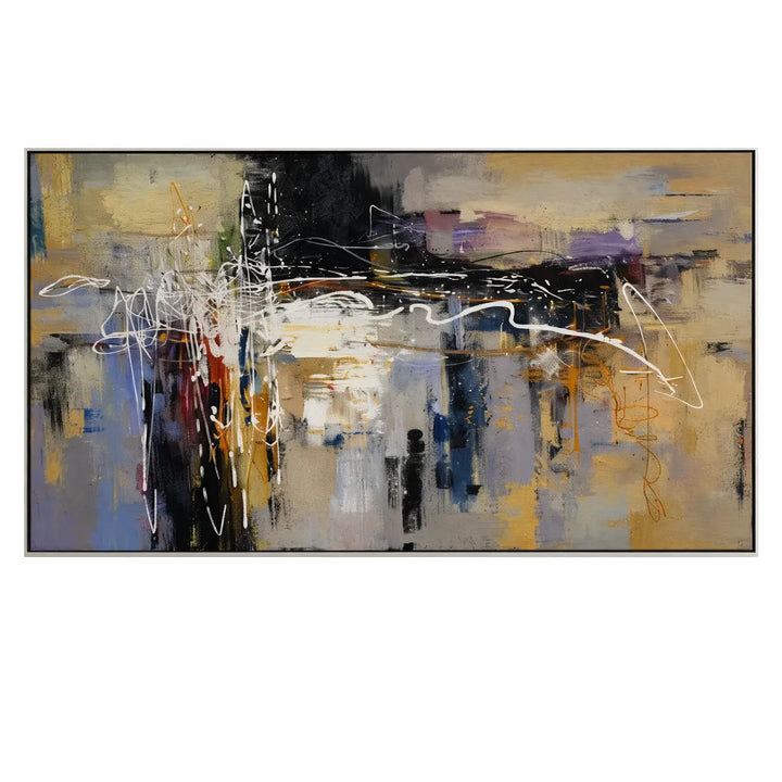 Neutral Abstract Cityscape Painting TA