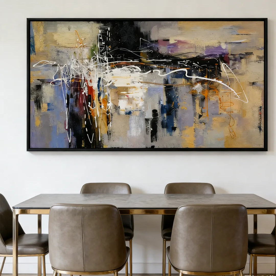 Neutral Abstract Cityscape Painting TA