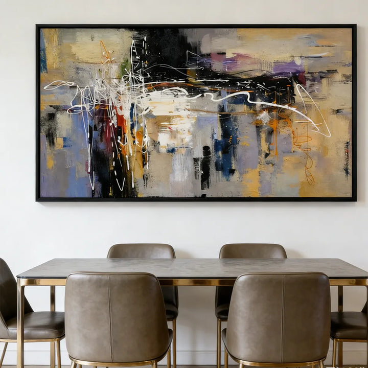 Neutral Abstract Cityscape Painting TA