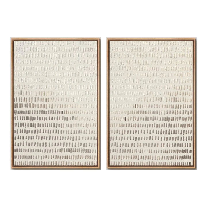 Neutral Mark Pattern Diptych Canvas Print Set for Wall TA
