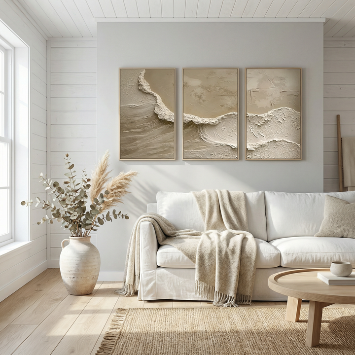 Neutral Textured Abstract Painting TA