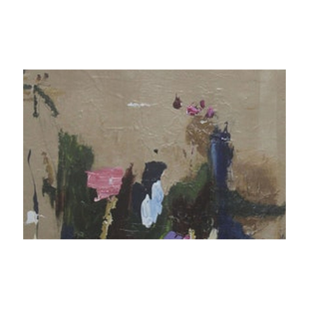 Neutral Minimalist Abstract Hand-Painted | HM#0718