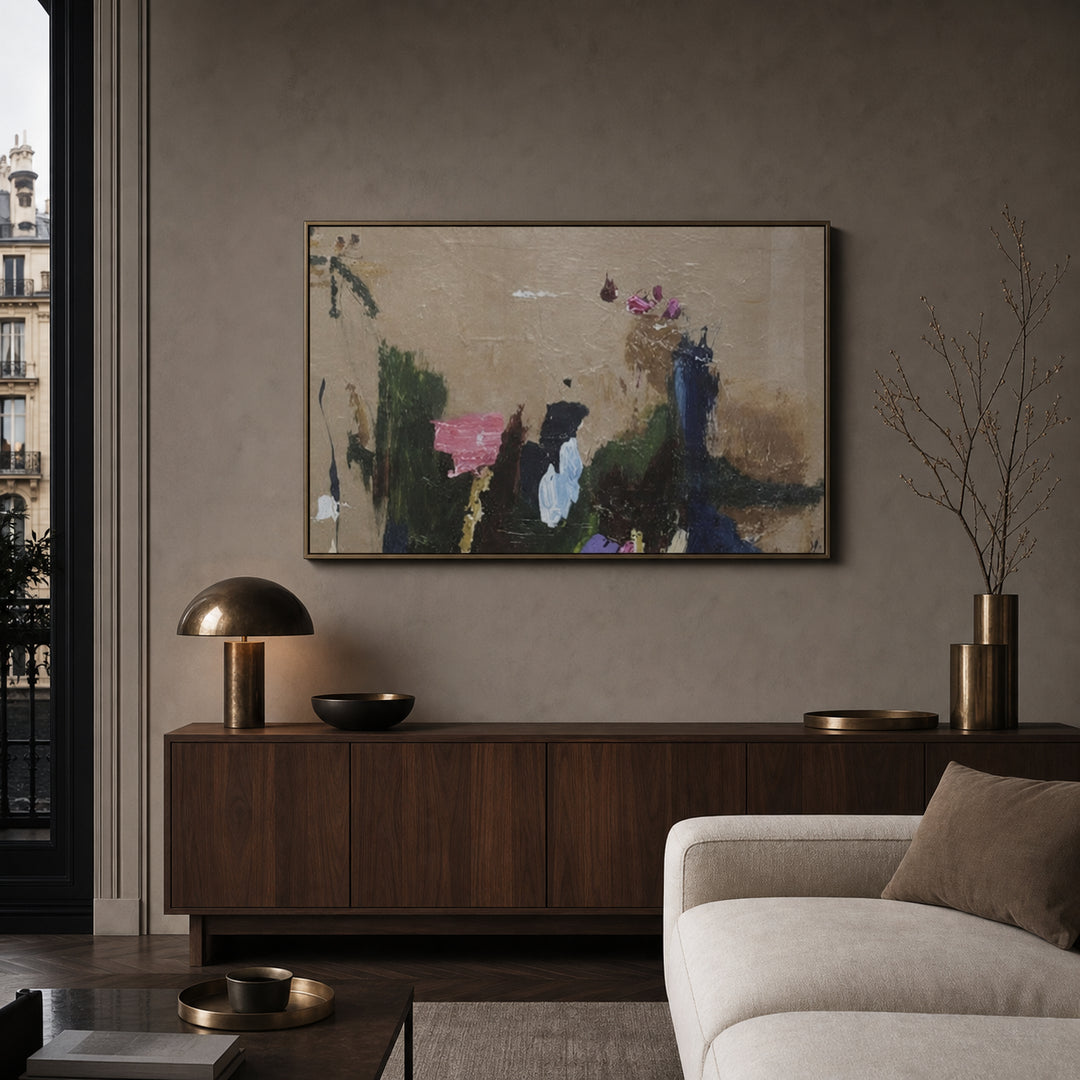 Neutral Minimalist Abstract Hand-Painted | HM