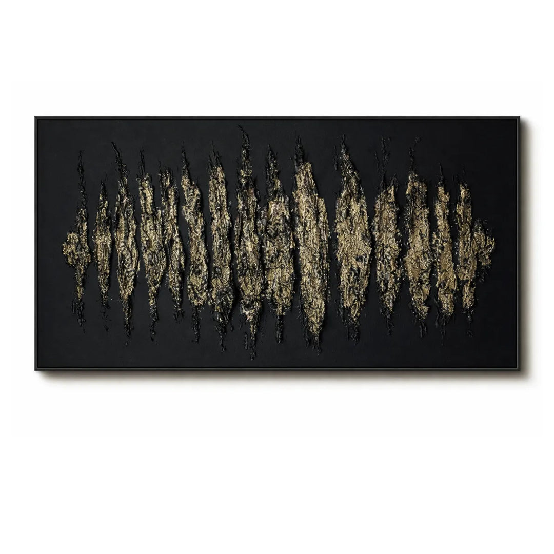 Obsidian Gold-Rhythm Abstract Painting TA