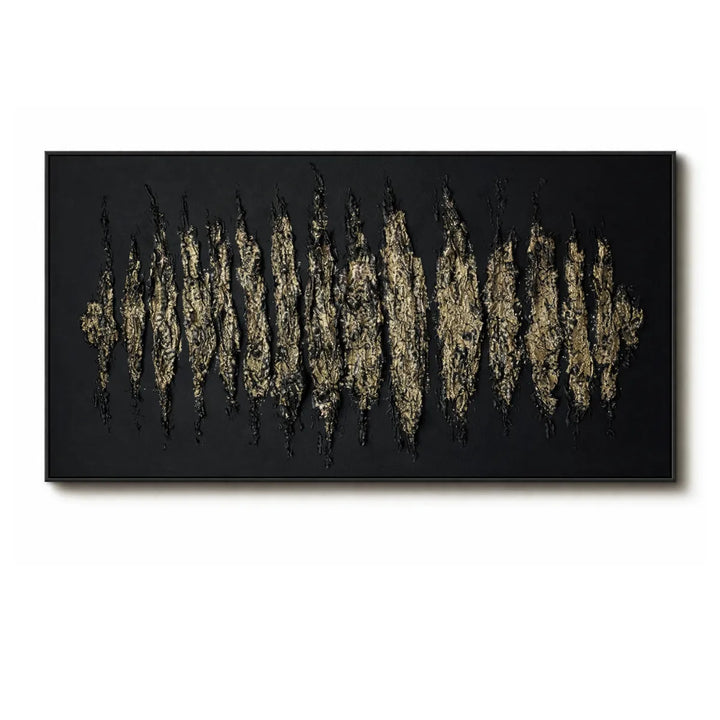 Obsidian Gold-Rhythm Abstract Painting TA