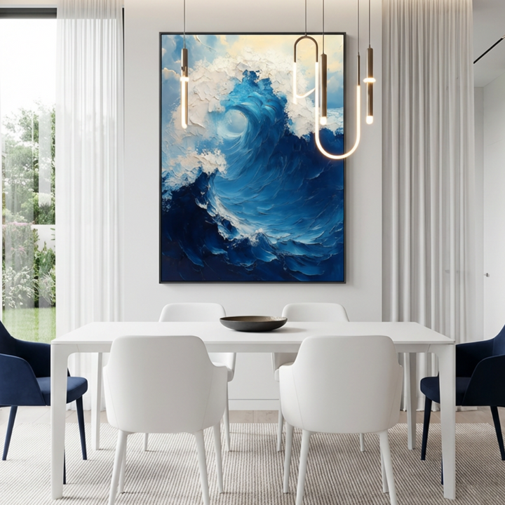 Ocean Wave Impasto Painting TA