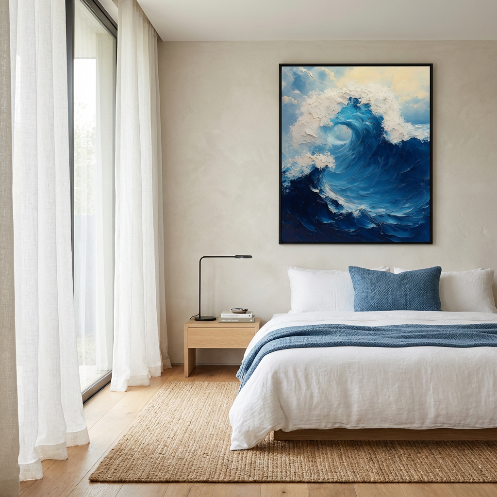 Ocean Wave Impasto Painting TA