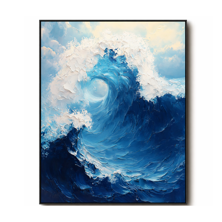 Ocean Wave Impasto Painting TA