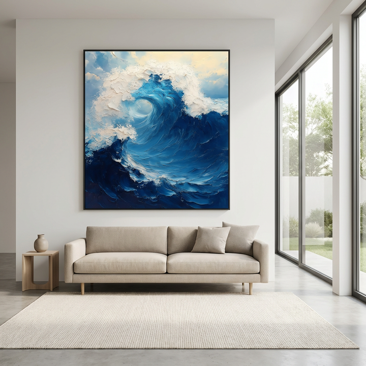 Ocean Wave Impasto Painting TA