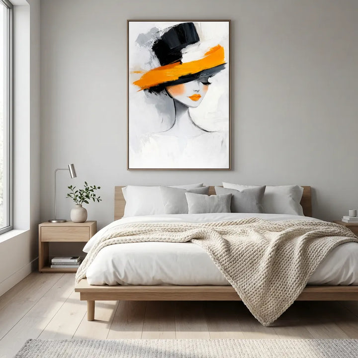 Orange Modern Portrait Painting PP