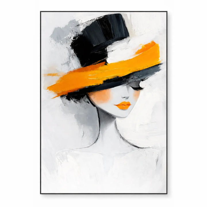 Orange Modern Portrait Painting PP