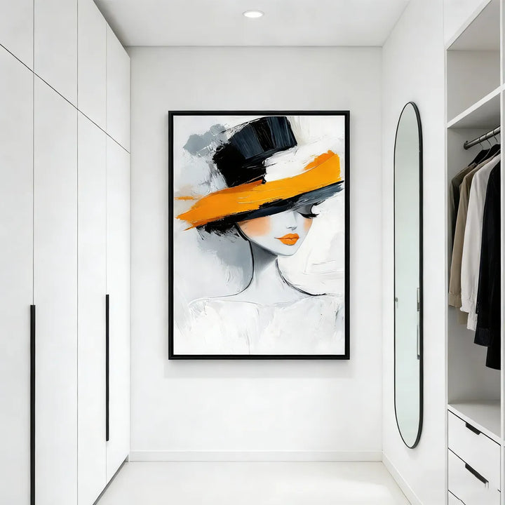 Orange Modern Portrait Painting PP