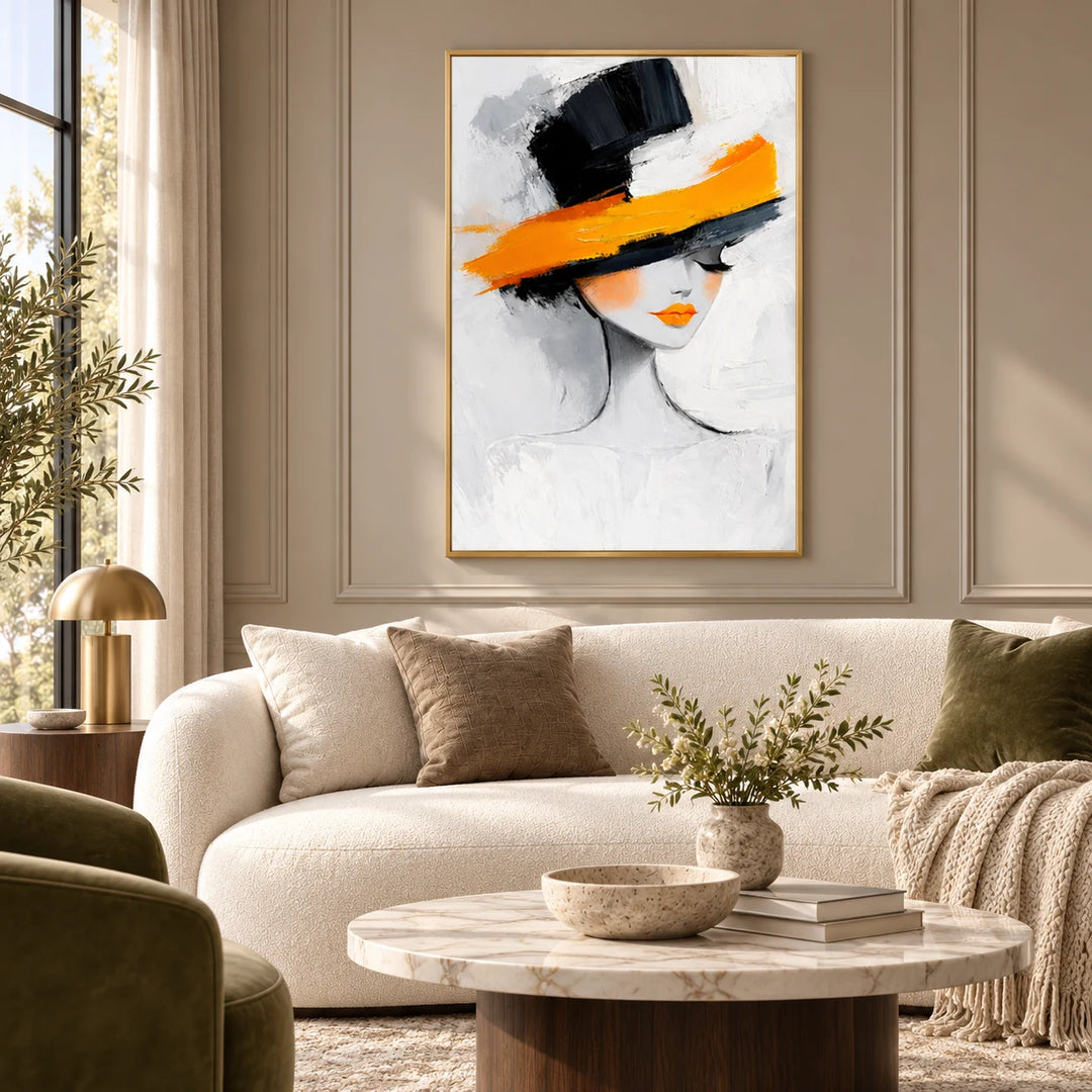 PP2111 gold frame in a styled home interior, approved medium scene